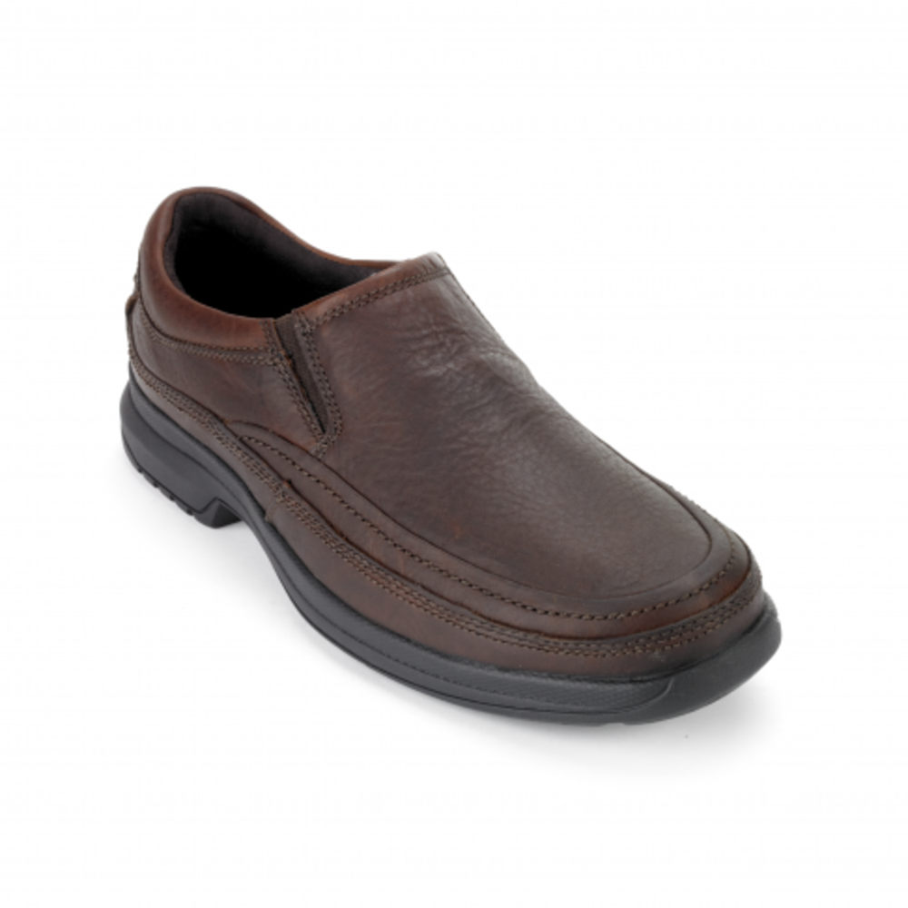 Sapato Vela Rockport Homem Marrom Escuro - Barrows Loft Moc - 78409WJGM